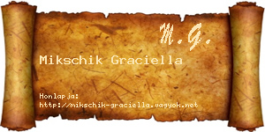 Mikschik Graciella névjegykártya